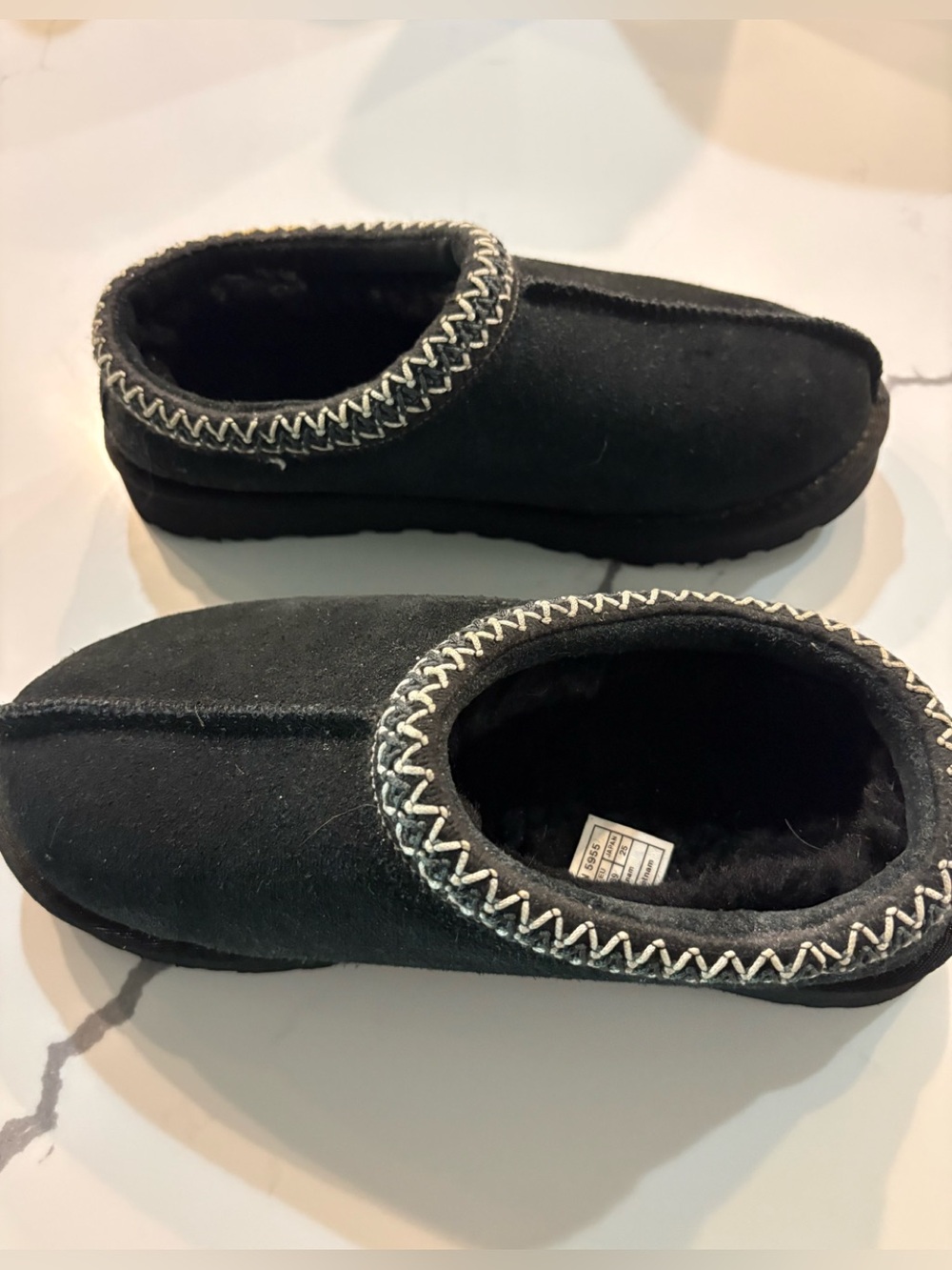 UGG Black Suede Tasman Slip On Slippers Shoes, 8/39 - Picture 4 of 10